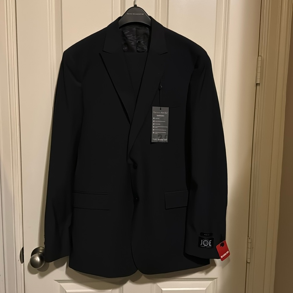 Joseph Abboud Black Men's Single-Breasted Suit Jacket